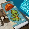 Cartoon Dinosaur Children's Pattern Polyester Microfiber Beach Towel Is Highly Absorbent Suitable for Swimming and Beach Outings