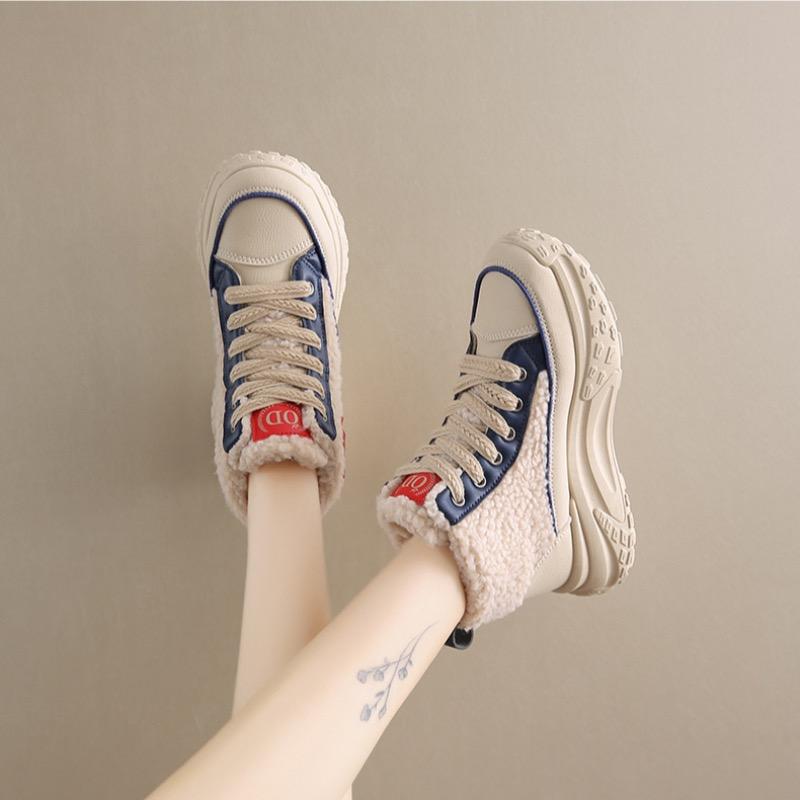 2025 Winter Women's Shoes Fashion High Top Cotton Shoes Plush Warm Snow Boots for Women Non Slip Platform Shoes Zapatos De Mujer