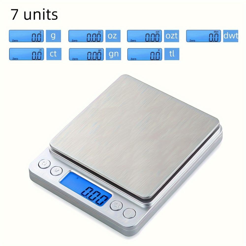 1 balance de cuisine numérique, balance alimentaire en acier inoxydable, pesée de haute précision de 0,1 g à 6,61 lb, balance de cuisson avec écran LCD, balance de cuisine à domicile pour bijoux
