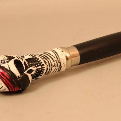 Vinatge Antique Pirates Handle Walking Stick Walking Cane Head Bone Cane