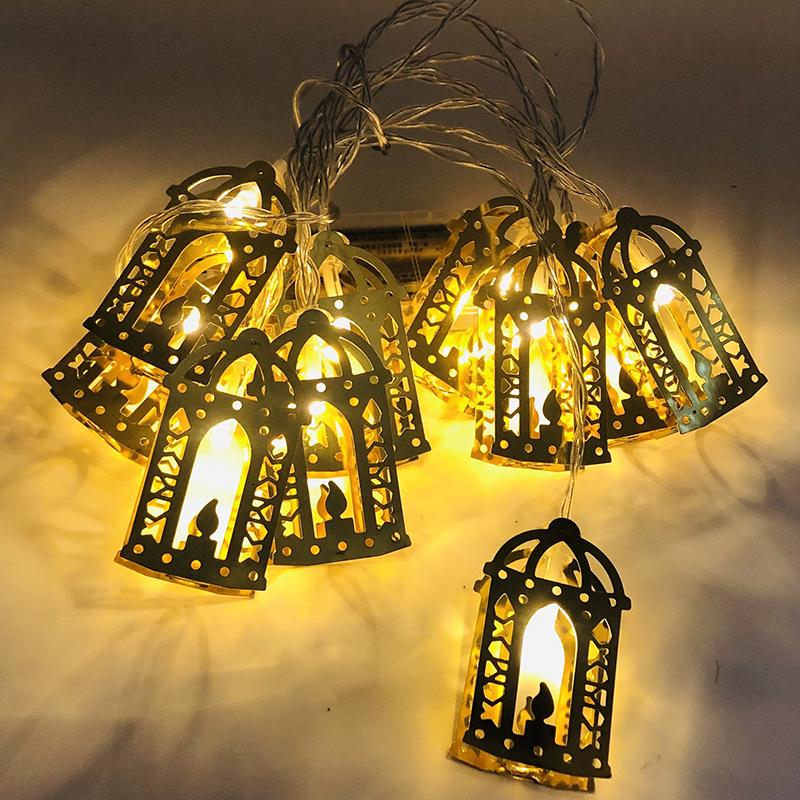 Moon Star Led String Lights EID Mubarak Ramadan Kareem Decoration For Home Islam Muslim Event Party Supplies Eid Al-Fitr Decor