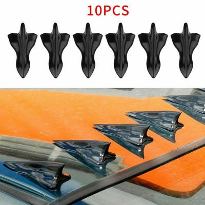 10PCS Car Shark Fin Diffuser Vortex Generator for Car Windscreen Roof Spoiler Bumper