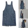 Denim Kitchen Apron for Women Water Washable Cotton Denim Apron Full Coverage Cooking Apron Adjustable Rope Length