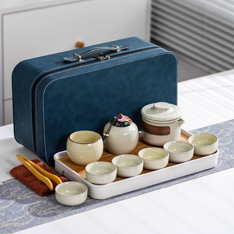 Ru Kiln Travel Tea Set Travel Kuaike Hotel Banking Enterprise Company Business Activities Send Customer Souvenirs