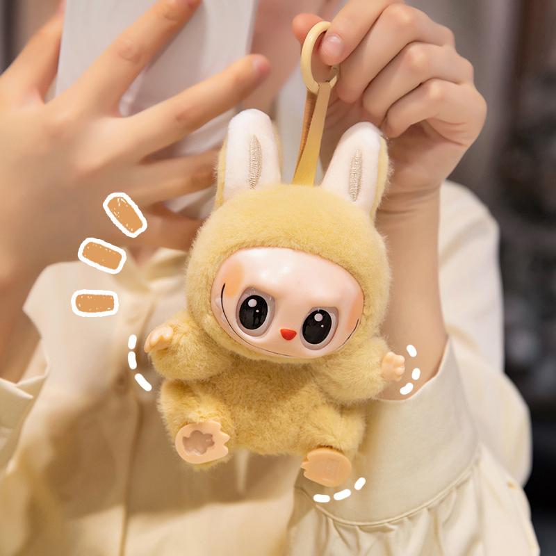 Rabbit Plush Toy Cartoon Cute Doll Bag Backpack Pendant Keychain Birthday Gift