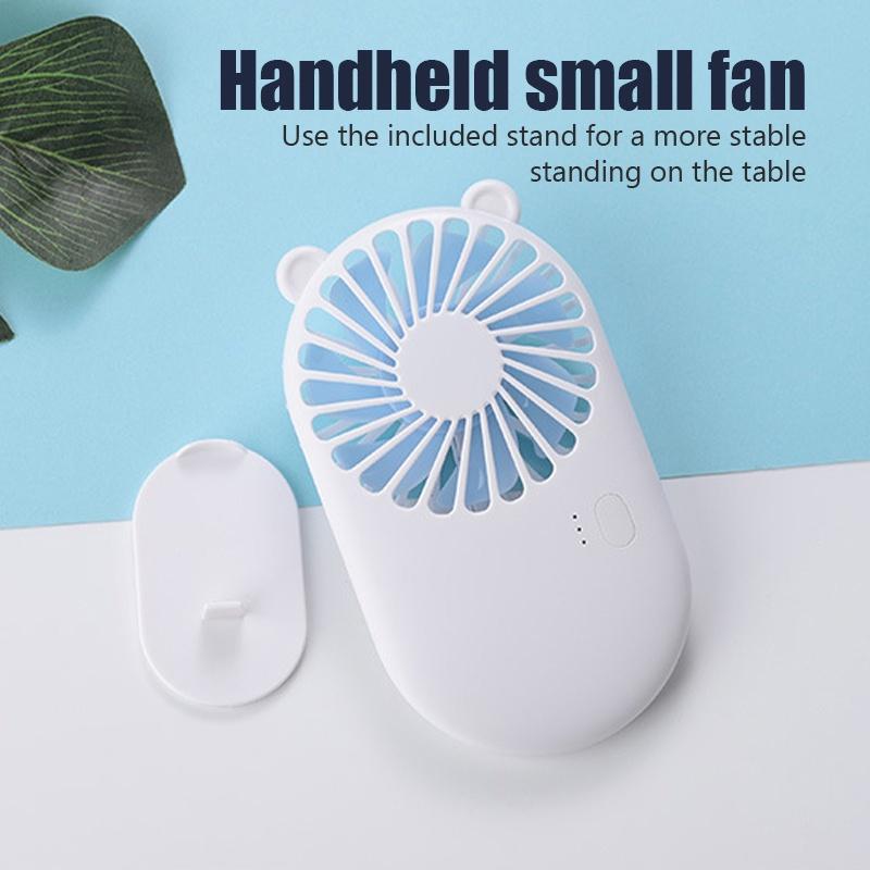 Portable Mini Fan Handheld USB Chargeable Desktop Fans 3 Mode Adjustable Summer Cooler For Outdoor Travel Office