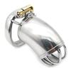 New Ball Stretcher Chastity Belt Stainless Steel Stealth Lock Male Chastity Device Delay Ejaculation Cock Cage Penis Cock Ring