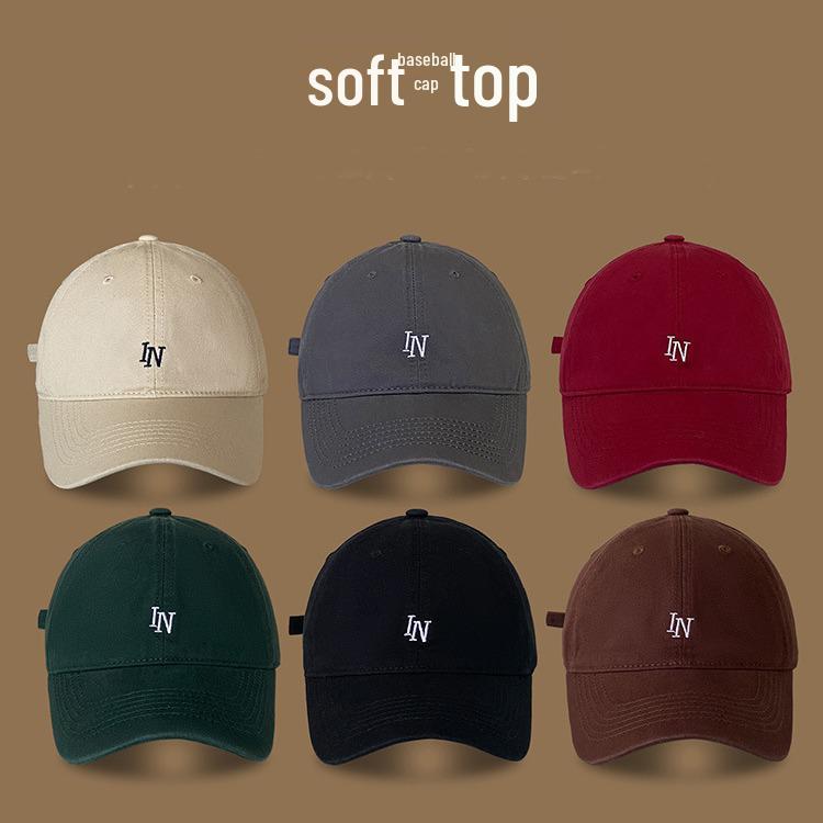 2024 Softtop Bestickte Baseballkappe für Kinder mit großen Köpfen, Gesichtsschlankmachend, Vielseitig für Sport und Reisen.