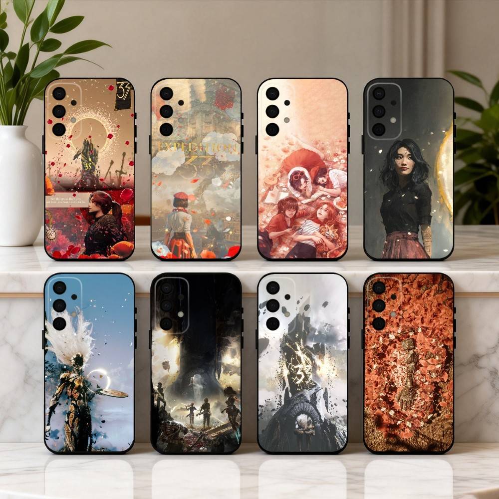 G-Game Clair O-Obscur E-Expedition 33 Handyhülle Für Samsung Galaxy A73,A72,A71,A70,A53,A52,A51,Weiche Silikon Schwarze Hülle
