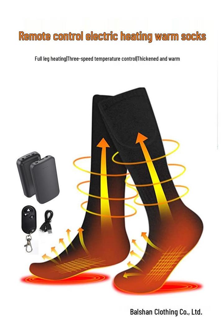 Unisex Elektrisch Beheizte Socken mit Fernbedienung für Kälteschutz im Freien - Ideal für Radfahren und Skifahren