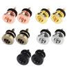 2Pcs Guitar Strap Lock Guitar Strap Button Set Metal Strap Lock Flat Mushroom Head for Acoustic Electric Guitar Ukulele
