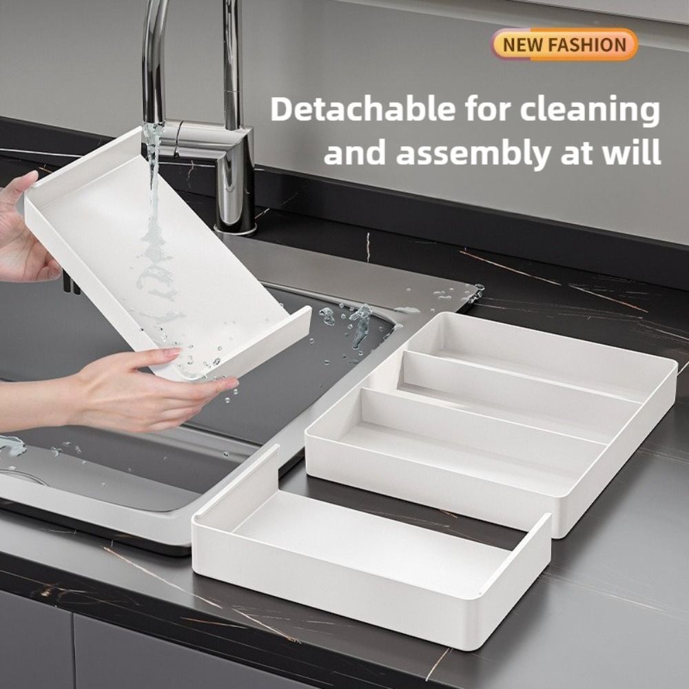 Expandable Drawer Organizer Adjustable Flatware Cutlery Holder Tray  Drawer Divider