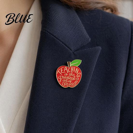 Canvas Bag Accessory Brooch Pin Enamel Teacher-Themed Fruit Shape Lapel