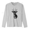 Party Deer Heavy Metal Sense Of Humor Funny Print T Shirt M1522 vintage Washed Versatile Comfortable fashion homme Stretched