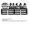 Wall Mounted Hooks for Daily Items Metal Basketball Medal Holder, Hanger Rack, Awards Display Rack Room Decor, Decorative Scarf And Belt 3 Lines