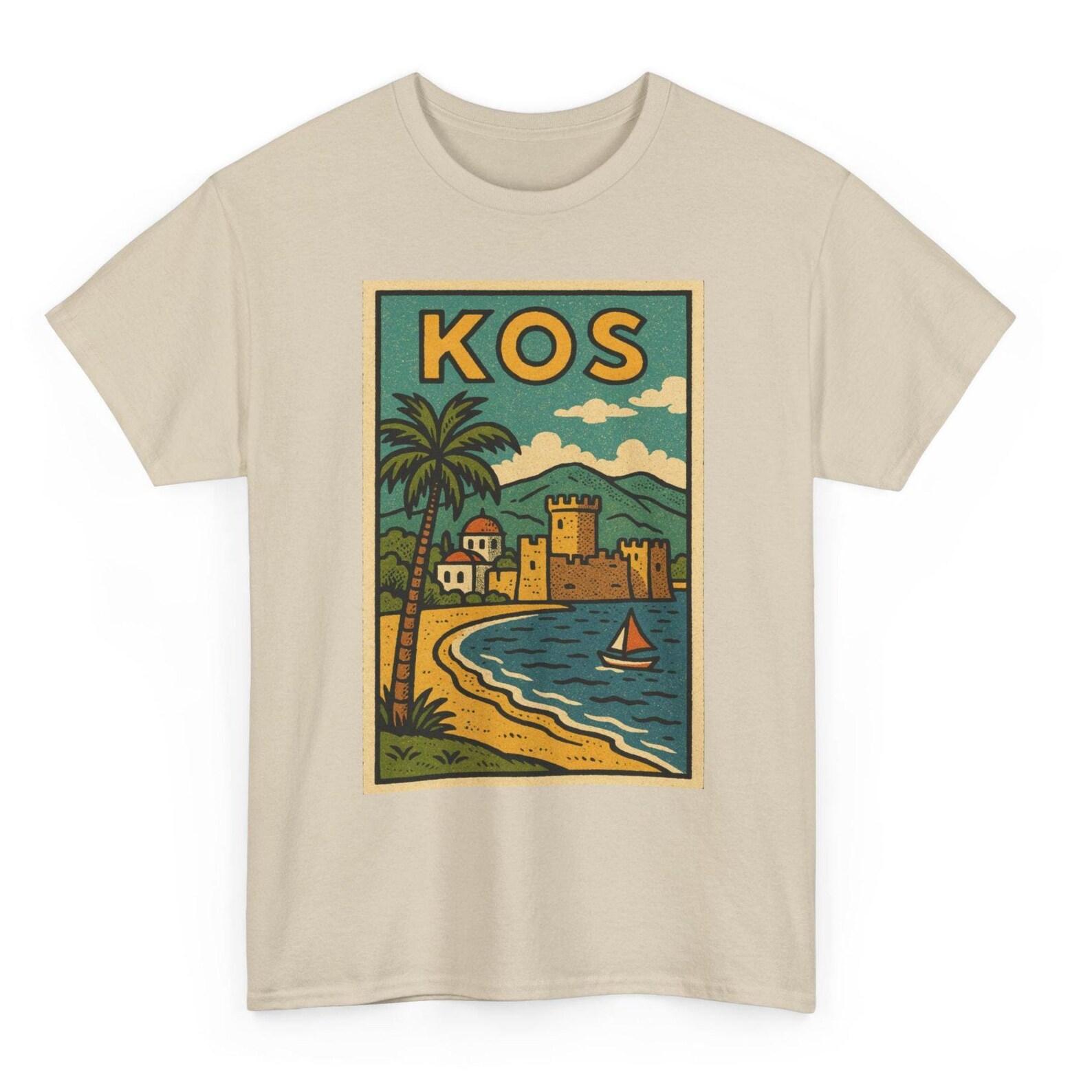 Kos T-Shirt Unisex: Retro Greece Tee L