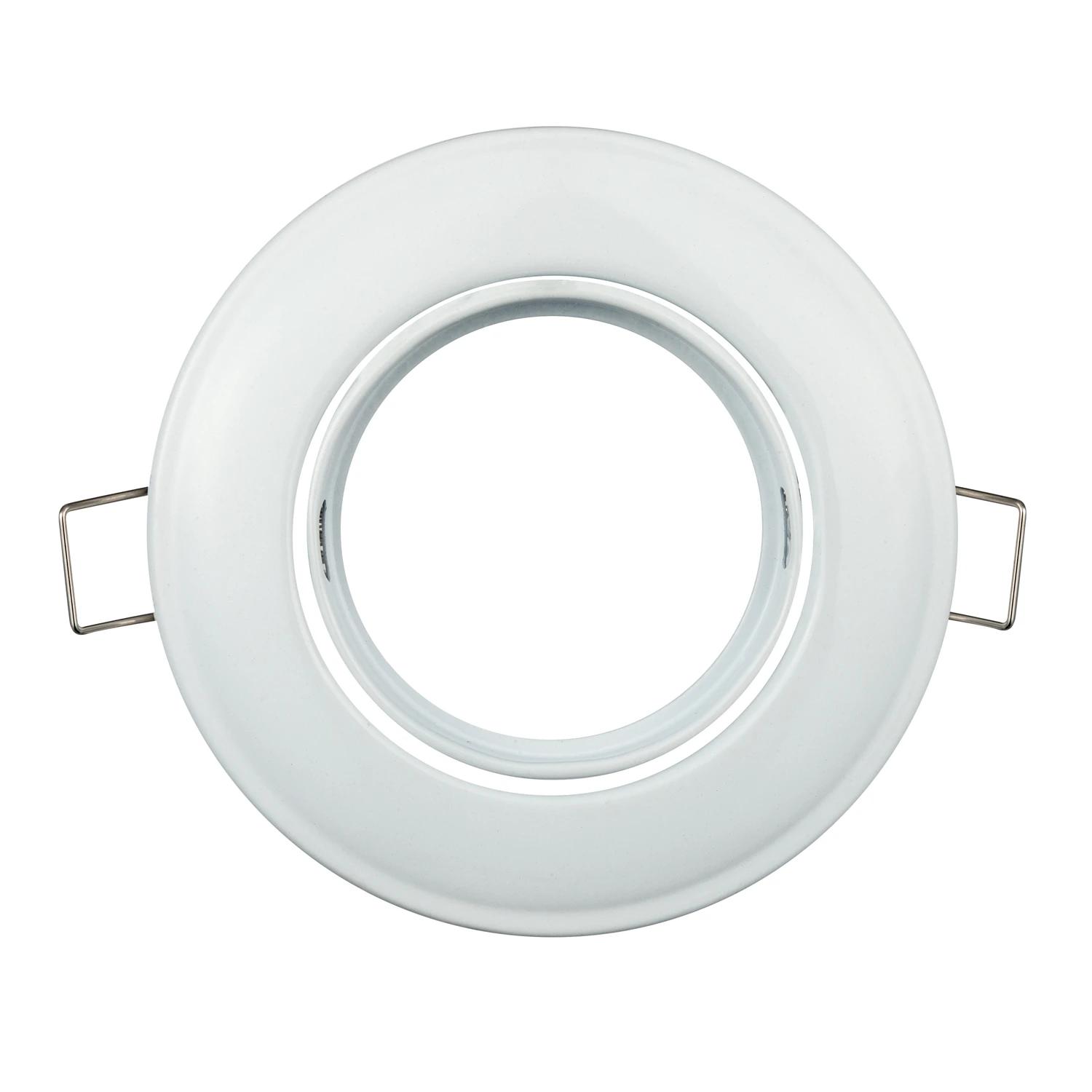 

Светодиодный точечный светильник, черный/белый, светодиодные светильники, рамка, круглые держатели, регулируемые для MR16, GU10, встраиваемые 1 PCS