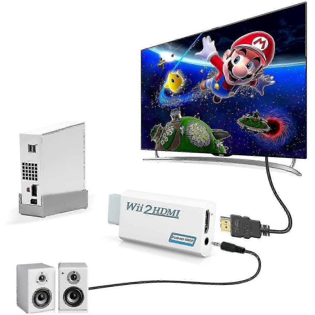 Wii auf HDMI Adapter, Wii auf HDMI Konverter Anschluss Unterstützt Alle Wii Anzeigemodi