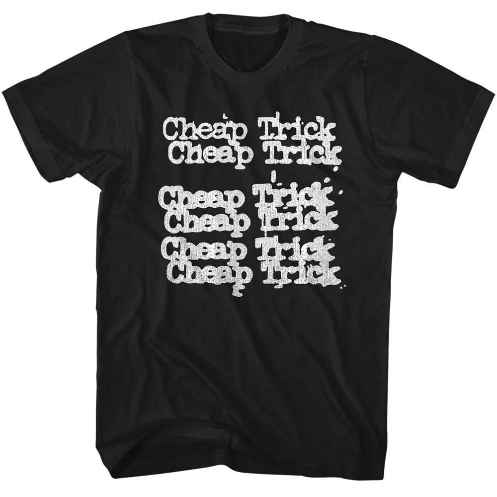 

Cheap Trick Tall T-Shirt Logo Black Tee Unisex T-Shirt XXXXL