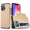 Case For iPhone 16e 15 14 13 12 11 16 Pro Max Mini XS XR 7 8 Plus SE Slide Wallet Card Slot Hard PC Heavy Duty Protective Cover