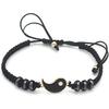2-4Pcs Yin Yang Tai Chi Beads Infinity Braided String Rope Bracelets Handmade Waterproof Adjustable Cord Strand Bracelet for Men Women Friend Couple