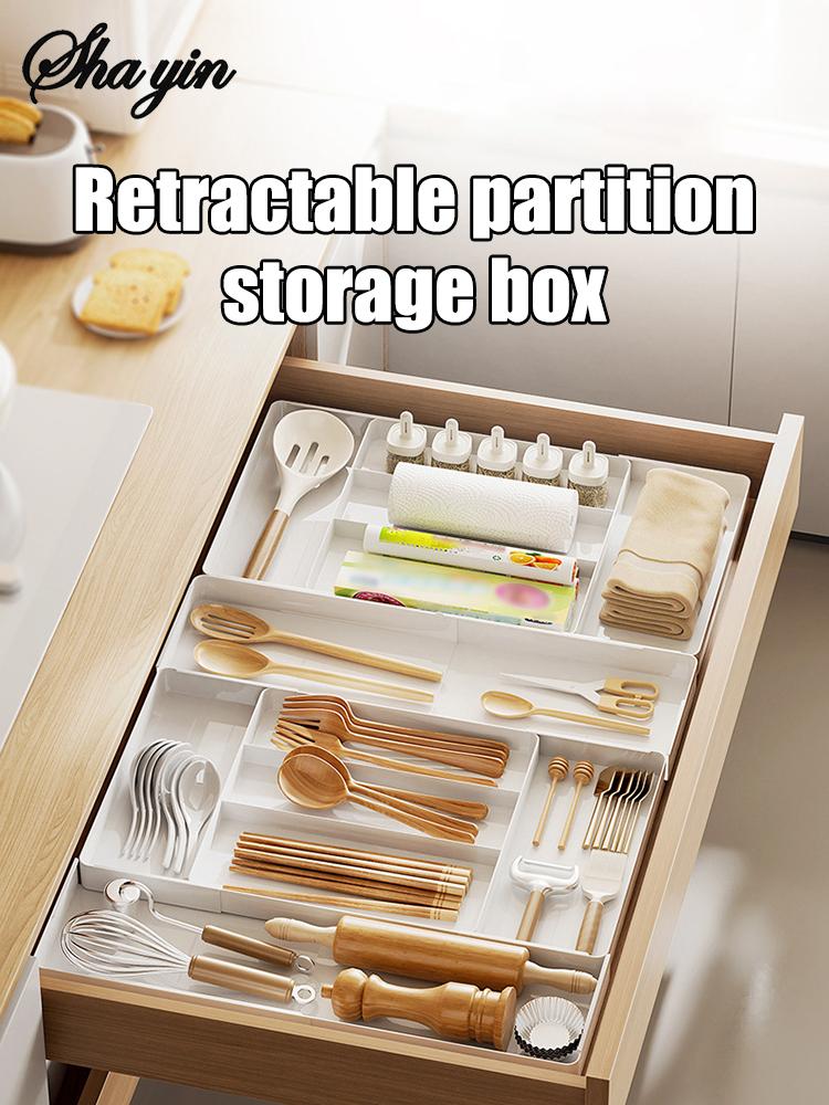 Expandable Drawer Organizer Versatile Adjustable Organizer Cutlery Tray For Kitchen Drawer Spoons Forks Knives Cutlery Holder