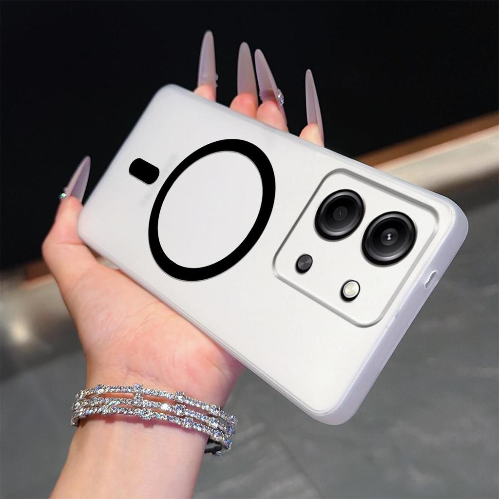 Frosted Semi Clear Magnetic Phone Case for Xiaomi Redmi 15C 5G,15C 4G Soft TPU Shockproof Cover