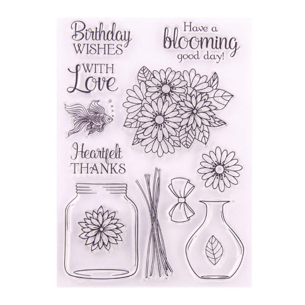 Clear Stamps for Card Making and Journaling, Birthday Retirements Phrase Silicone Rubber Stamps for Journals Album Scrapbooking