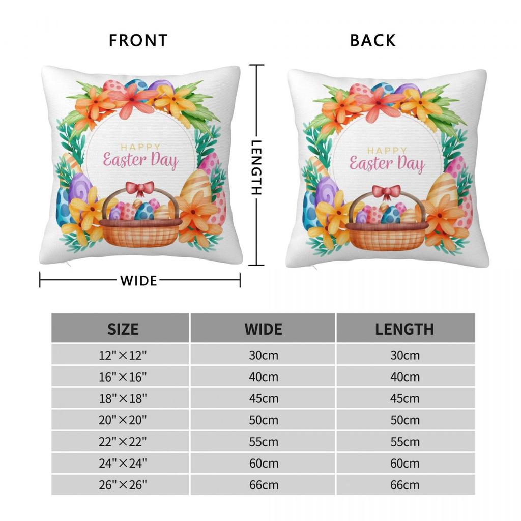Pillow Cover Happy Easter Day Pattern Cushion Cover Egg Kawaii Pillow Case For Wedding Party Home Decor Pillowcases