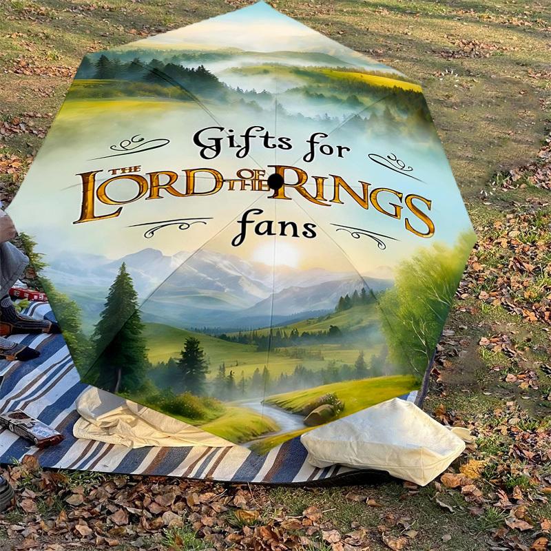 1pc Gifts Lord of the Rings fans Folding umbrella automatic open/close, 8-Rib Durable Frame, Compact Folding Design, Ideal Birthday1107L