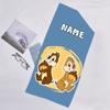 1pc Chip 'n' Dale2 Beach Towel with Custom Name, Beach/Swimming/Bath/Picnic/Camping Towel, Suitable for Seaside Beaches