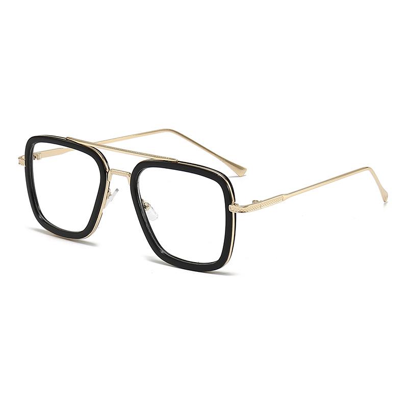 Stylish Men's Square Frame Sunglasses Inspired by Iron Man and Spider-Man - Trendy European and American Design, Large Frame