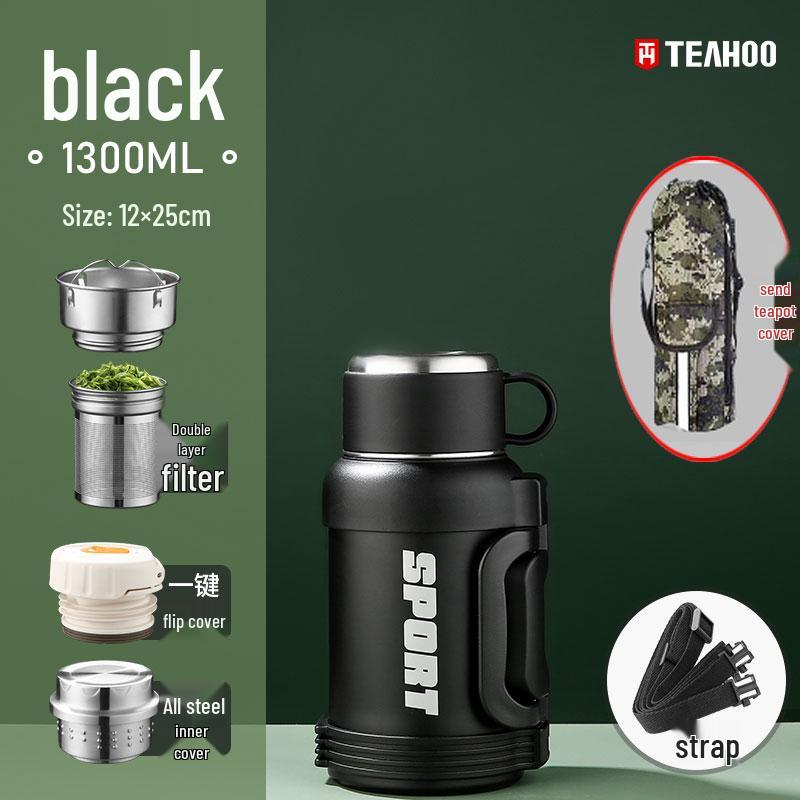 Qihu Large Capacity Stainless Steel Thermos Flask for Outdoor, Car & Home Travel