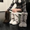 2025 autumn and winter new fashion flat-bottomed fluffy fashion boots women's thick-soled trend warm plush boots women