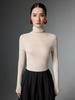 Women's Machine Washable 100% Yangzi Fine Wool Slim Fit High Neck Knitwear Sweater