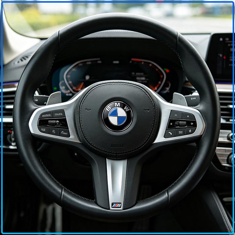 1Pcs Car Steering Wheel Sticker Emblem Decal Badge Decoration Accessorie For BMW M Performance 1 3 5 7 E61 E70 E71 E87 E90 E91 E92 E93 E97 F01 F02 F10