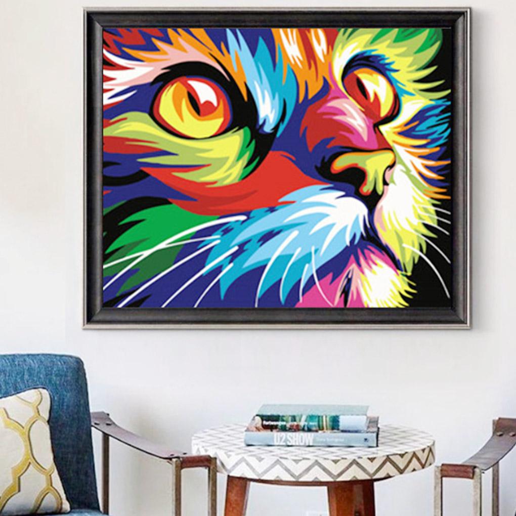 Digital DIY Oil Painting Canvas Paint by Numbers Kit Kids Gifts Home Decor