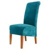 Stretchable High Back Chair Cover Elegant Velvet Slipcovers for Dining Room Chairs Protects From Wear