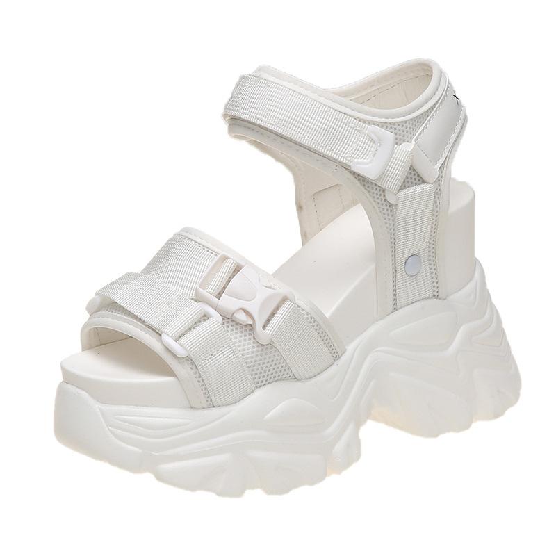 Fashion High Heels Sandals Summer Wedges Height Ladies Sandal Platform Chunky Shoes Sandalias Mujer Women Shoes Breathable