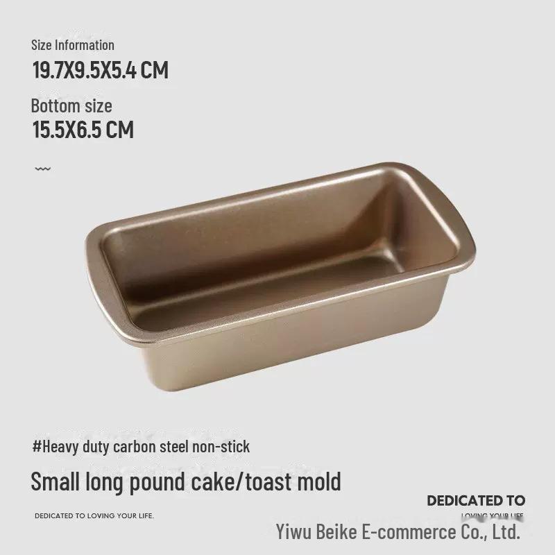 Golden Non-Stick Corrugated Toast Box with Lid - 450g Bread Baking Mold for Oven Use