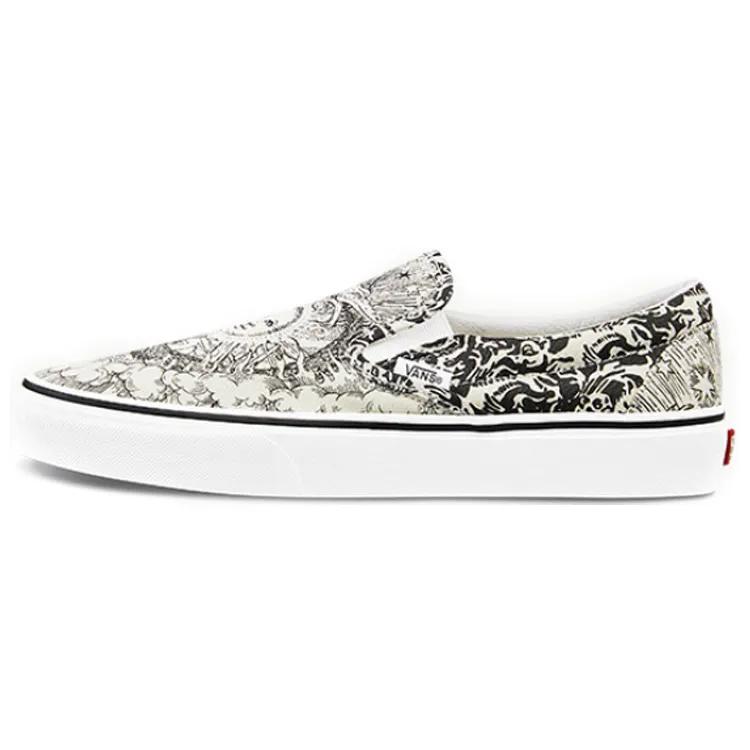 Vans Classic Slip- 'Ouroboros' (Unisex) Black / True White Skate Shoes VN0A4U38WT8