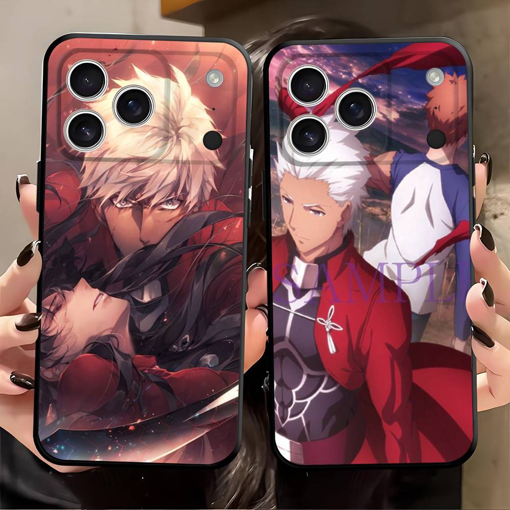 Fate Stay Night For IPhone 17 Air 16 15 14 13 12 11 Pro Black Soft Cover Phone Case