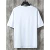 European Sizes Men's Casual Trendy Moon Astronaut Graphic Print Comfortable Crew Neck Short Sleeve T-shirt, Oversized Loose Clothing