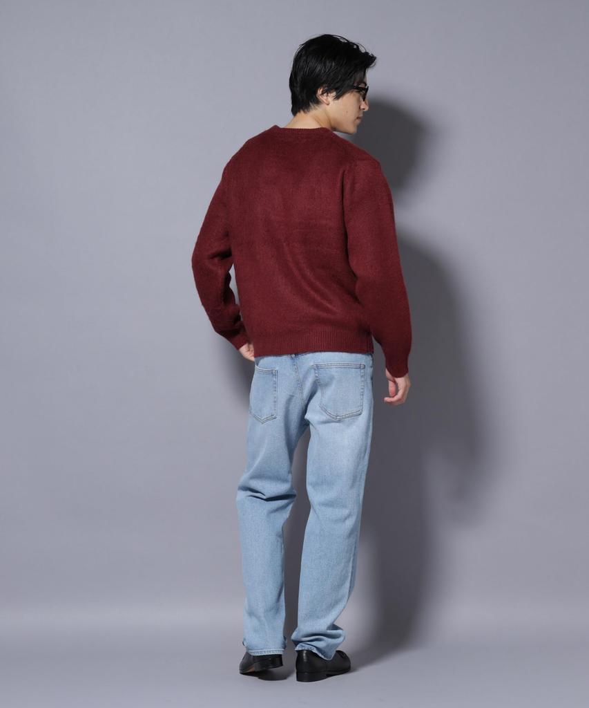 Nano Universe Pullover Size S Bordeaux Men's Mohair-Like Knit, (103), (672-5222219)
