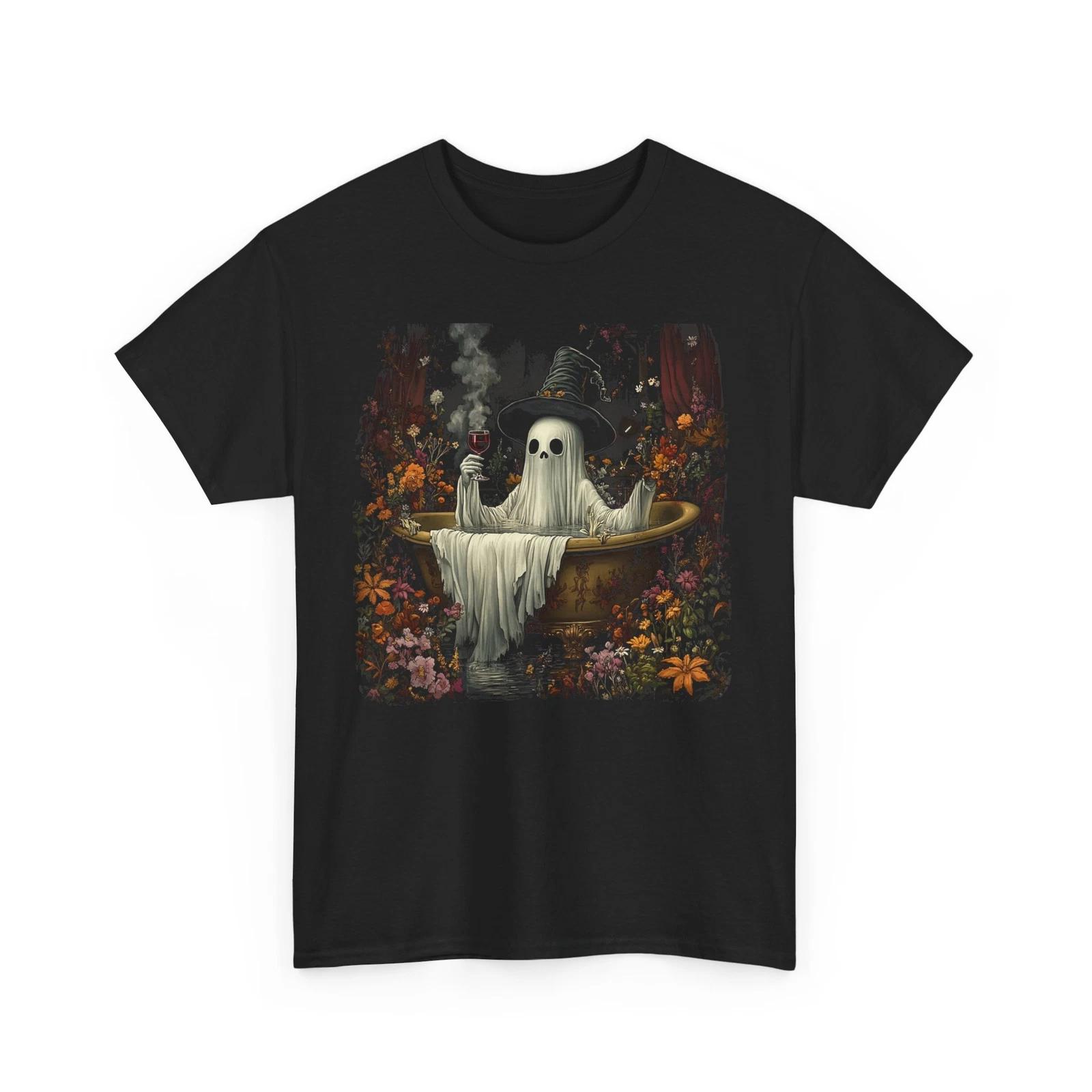 Funny Ghost T-Shirt | Halloween Spirit Tee | Cool Spooky Graphic Shirt 4XL