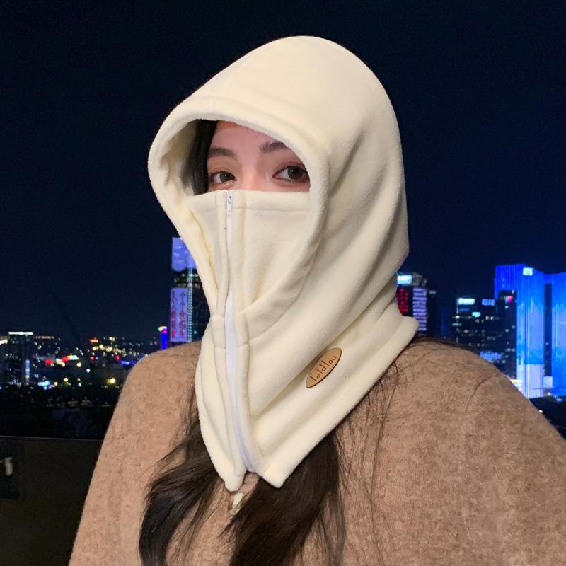 Women's Winter Outdoor Windproof Cycling Hat & Scarf Combo - Thick, Warm, Lei Feng Style