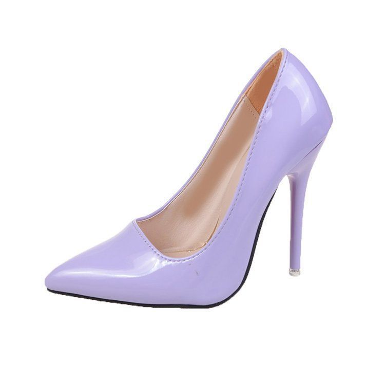 New Classic Women's Shoes Fashionable Thin Heel Pointed 12CM High Heels with Multiple Colors Nightclub Shallow Mouth High Heels