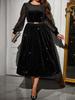 Plus Size Women's Elegant Sparkly Dress