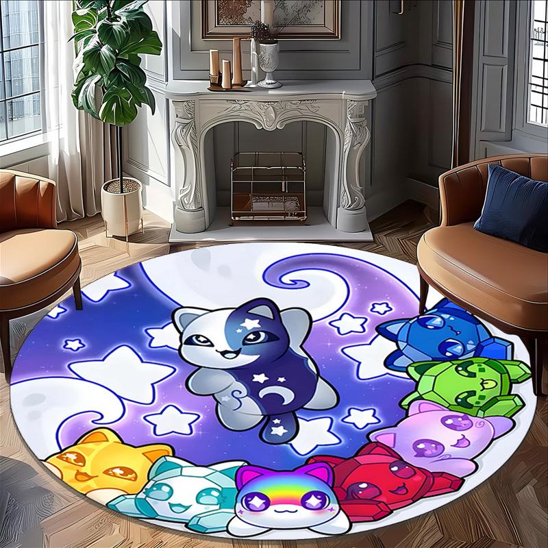 1pc Anime A-AphmauS (3) Print Round Carpet Chair Round Carpet Suitable for Bedroom Living Room Home Decorative Carpet