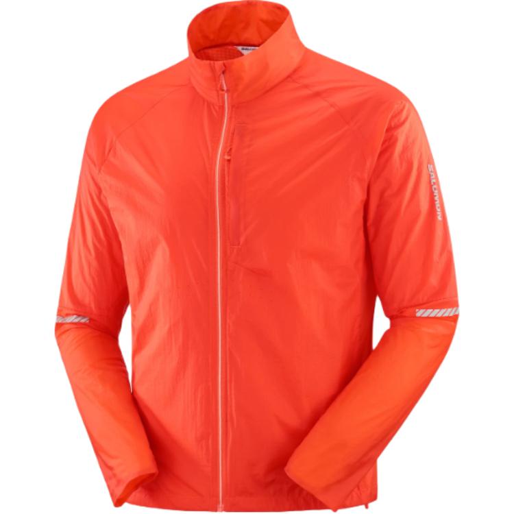 

SALOMON Однотонная куртка с воротником-стойкой и длинными рукавами для мужчин, оранжевая, LC2274200 XXL